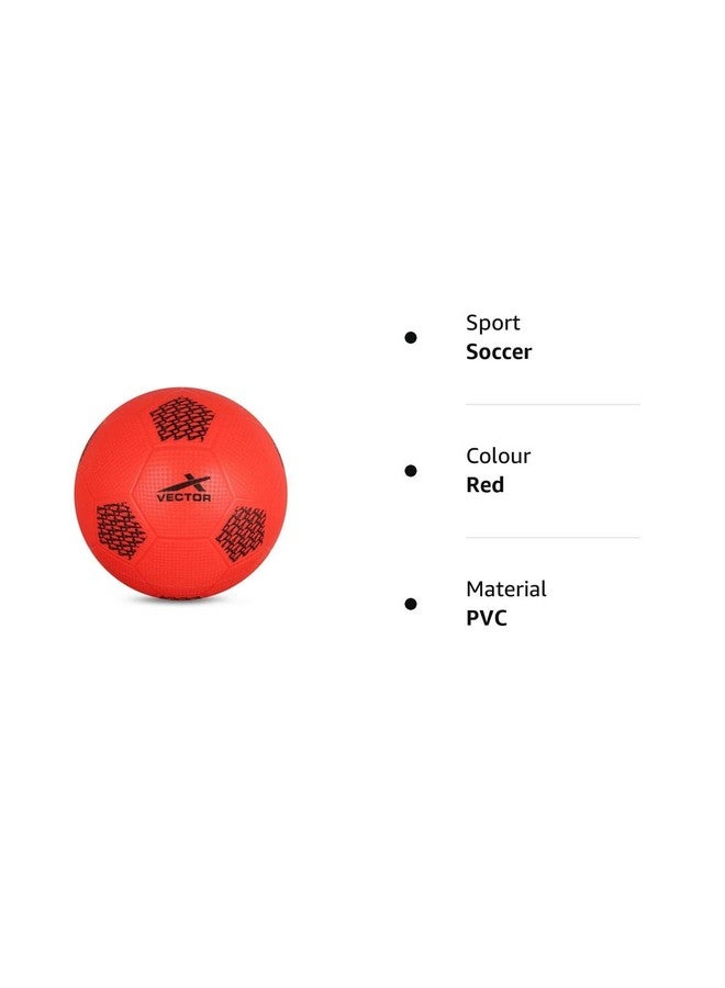 Vector X Soft Kick PVC Rubber Moulded Indoor/Outdoor Water-Resistant Football, Red, Size 1, Suitable for Kids below 5 Years - Image 5