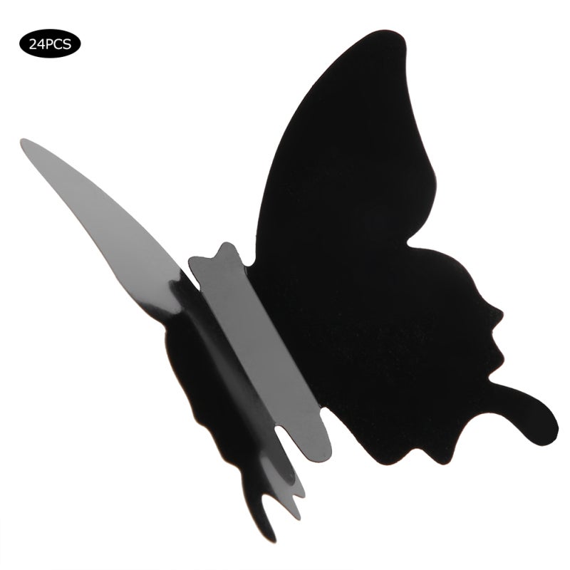 24Pcs Butterflies Wall Sticker Stereoscopic PVC Decoration - DIY Art for Living Room Home Beautification - Image 1