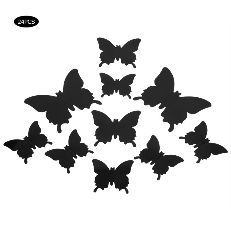 24Pcs Butterflies Wall Sticker Stereoscopic PVC Decoration - DIY Art for Living Room Home Beautification - Image 2