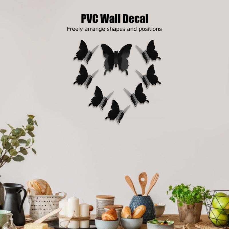 24Pcs Butterflies Wall Sticker Stereoscopic PVC Decoration - DIY Art for Living Room Home Beautification - Image 5