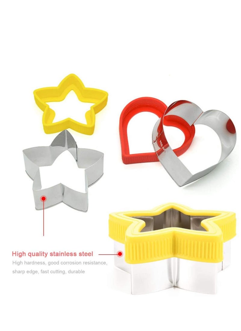 SYOSI - Cookie Cutter Set, Sandwich Cutters Children Vegetable Cutter Shapes Color Random Cookie Cutter Shapes Set Cartoon Biscuit Cutter Mould Set for Pastry Fondant DIY Baking Cookie, Set Of 12 - Image 1