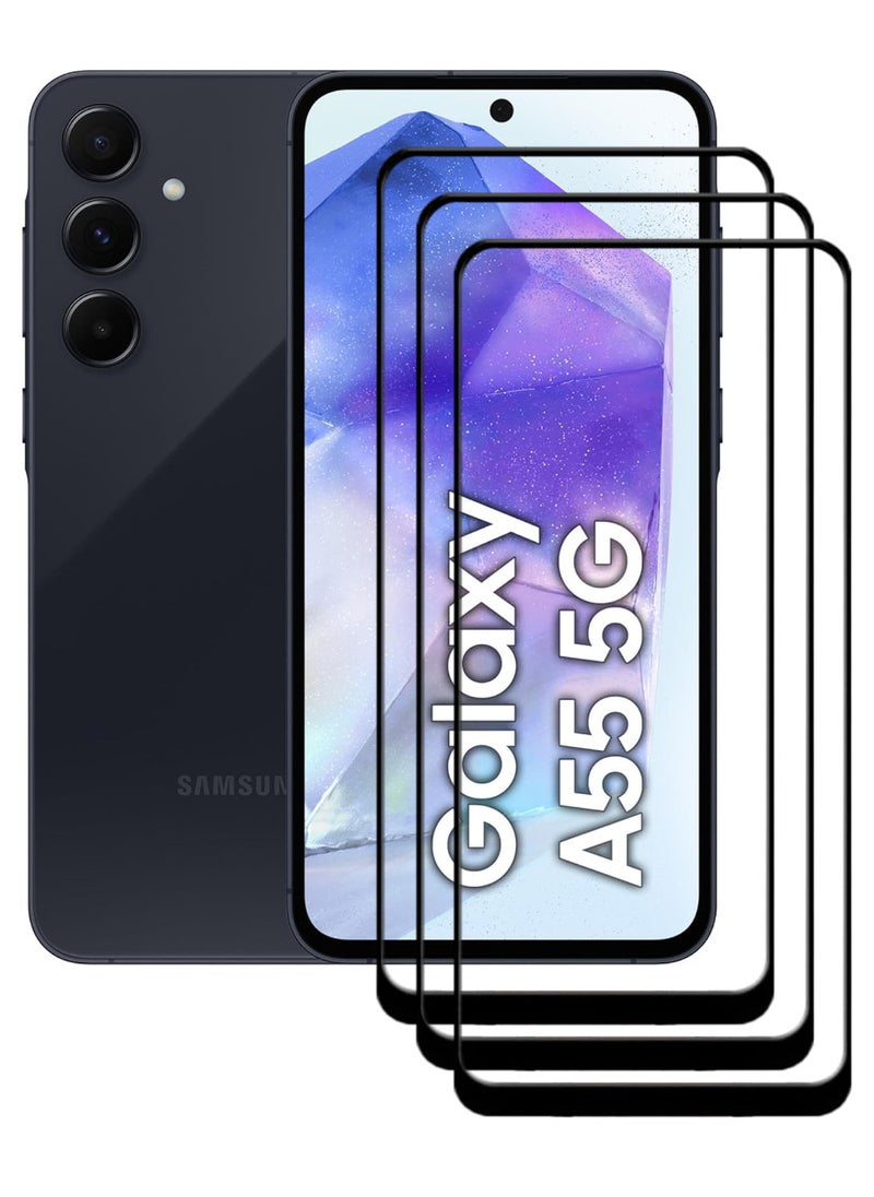 أكاليكس 3 قطع، حماية شاشة، لهاتف سامسونج جالاكسي A55، جودة ممتازة. - Image 1