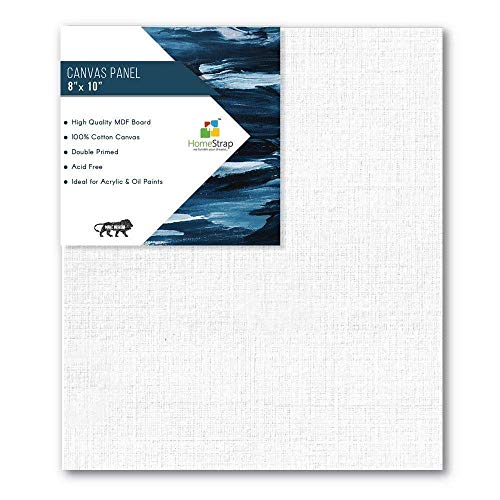Homestrap Cotton Canvas Board Medium Grain - Multi Size - Pack of 4 - White - Image 2