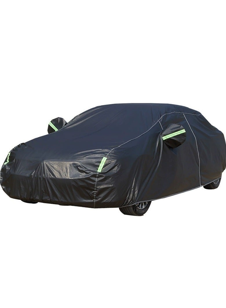 Waterproof Car Cover All Weather – Snowproof, UV Protection & Windproof Outdoor Full Car Cover, Universal Fit for Sedan & SUV (Fit Sedan Length 183-206 inch,Black) - Image 1