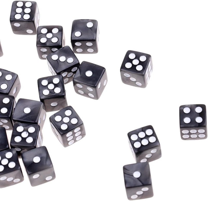 klarakoPack of 50 Acrylic Dices D6 Six Sided Dice Bundle Party Game Casino Supplies klarakoGray, 12mm - Image 5
