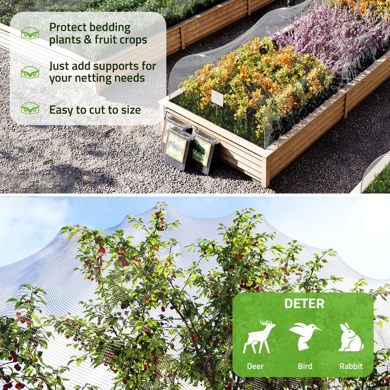 De-Bird Garden Fencing 7.5 x 65 ft, Strong Mesh Bird Netting for Garden Protection, Garden Netting Pest Barrier, Easy to Install Plant Netting Mesh - Image 4