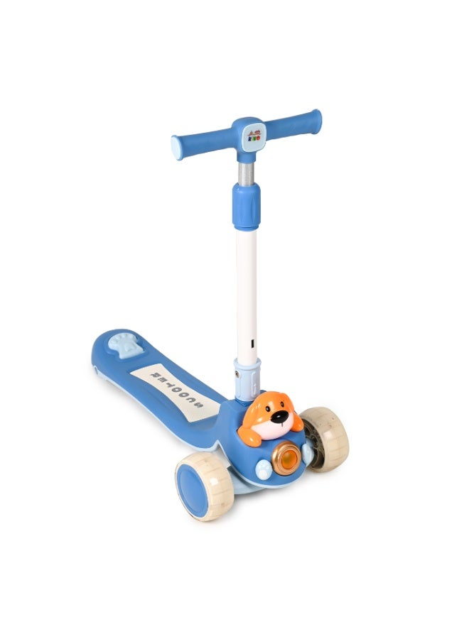 كيكو سكوتر اطفال القابل للطي بثلاث عجلات مع إضاءة وموسيقى - Image 1