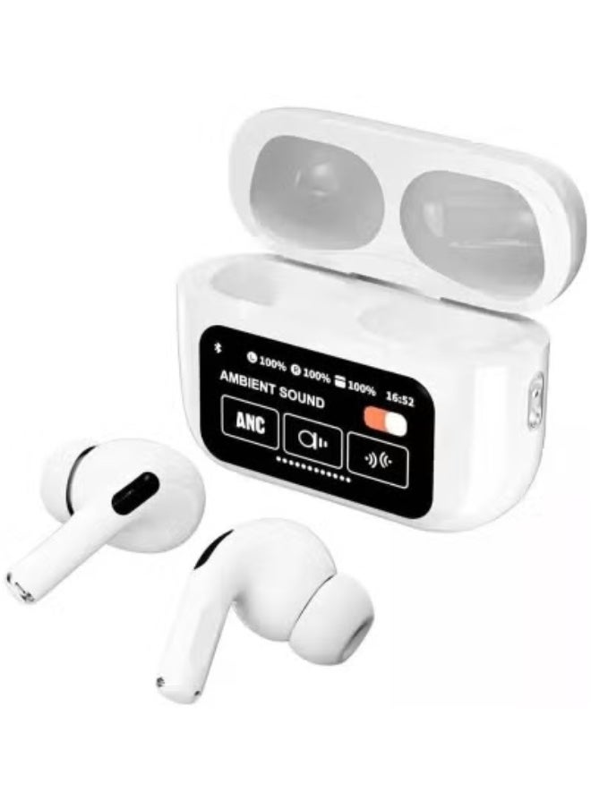 JAJEEK - A9 Pro Touch Screen Wireless Bluetooth 5.3 Headphones TWS Earbuds with Active Noise Cancelling | Hi-Fi Stereo Sound, Long Battery Life | Waterproof, Sport In-Ear Earphones with Charging Case | Built-in Mic for Clear Calls | Lightweight, Secure Fit for Workouts, Travel & Daily Use - Image 1