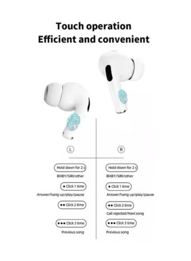 JAJEEK - A9 Pro Touch Screen Wireless Bluetooth 5.3 Headphones TWS Earbuds with Active Noise Cancelling | Hi-Fi Stereo Sound, Long Battery Life | Waterproof, Sport In-Ear Earphones with Charging Case | Built-in Mic for Clear Calls | Lightweight, Secure Fit for Workouts, Travel & Daily Use - Image 1