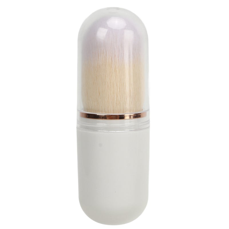 Nail Dust Brush Capsule Shape Portable Retractable Artificial Fiber Nail Powder Brush for Blusher White - Image 5