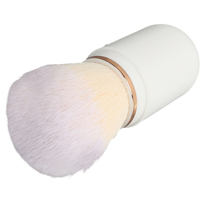 Nail Dust Brush Capsule Shape Portable Retractable Artificial Fiber Nail Powder Brush for Blusher White - Image 1