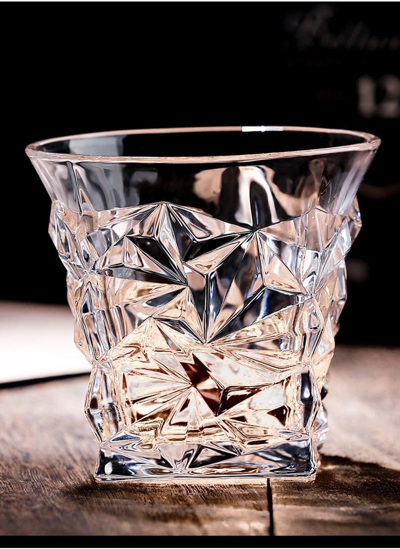 Generic Glass Set, Set Of Six, Vintage Ice Crack Crystal Glass, Can Be Used For Drinking Water, Coffee, Tea, Juice, Milk, 270ML  - Image 4