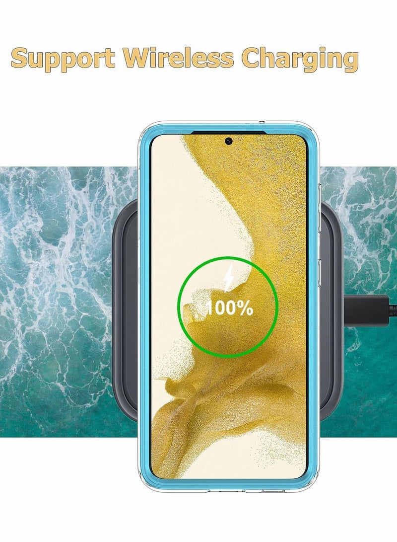 Samsung Galaxy S22 Electroplate Marble Case - Stylish Dual Layer Rugged Cover for Earthquake Drop Shock Protection, Durable and Protective Phone Case - Image 4