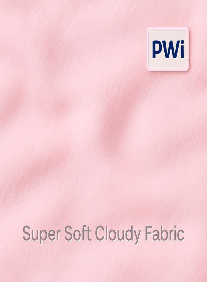 PWI Ultra Soft Baby Wrapper for 0-6 Months | Hooded Blanket | Lightweight & Breathable | Super Cozy Cloudy Fabric | 30x30 Inch (Green-Pink) Pack of 2 - Image 4