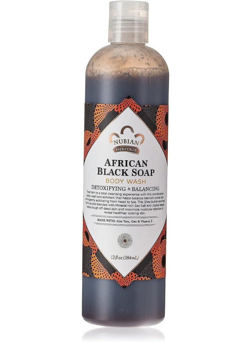 Nubian Heritage Nubian Heritage African Black Soap Body Wash For Unisex, 13 Oz - Image 1