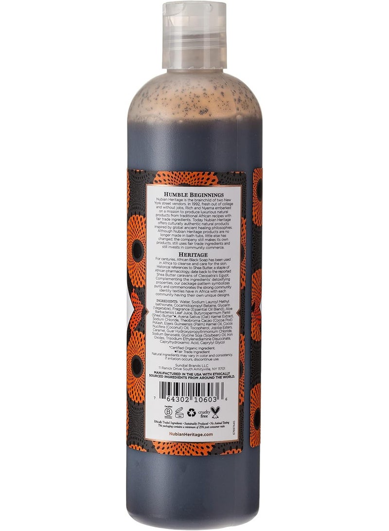 Nubian Heritage Nubian Heritage African Black Soap Body Wash For Unisex, 13 Oz - Image 2