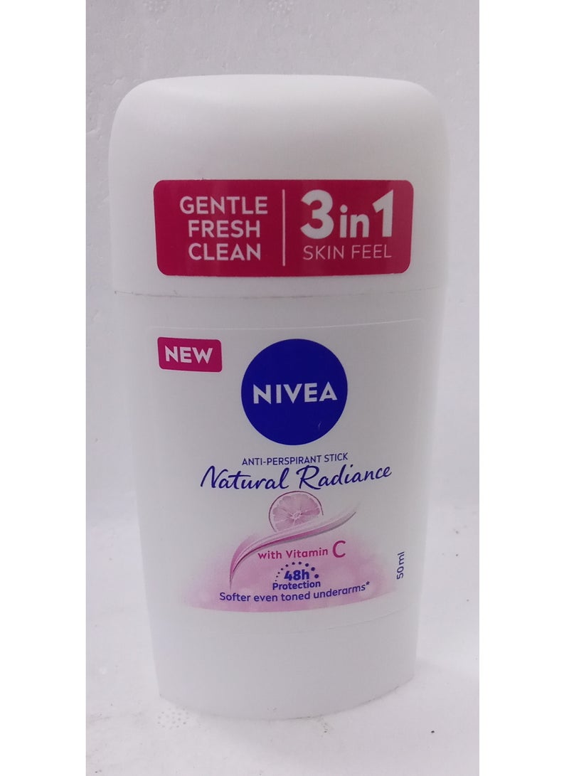 نيفيا ستيك مزيل عرق نسائي ناتشرل راديانس 50 مل