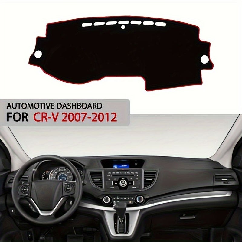 غطاء لوحة القيادة من أوتردر لسيارة CRV 2007-2011، جانب أحمر، عجلة قيادة يسرى، فرش من الفانيلا، واقي من الشمس والأشعة فوق البنفسجية. - Image 3