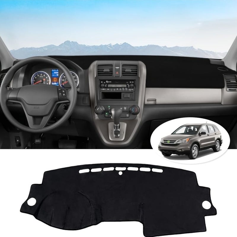 غطاء لوحة القيادة من أوتردر لسيارة CRV 2007-2011، جانب أحمر، عجلة قيادة يسرى، فرش من الفانيلا، واقي من الشمس والأشعة فوق البنفسجية. - Image 1