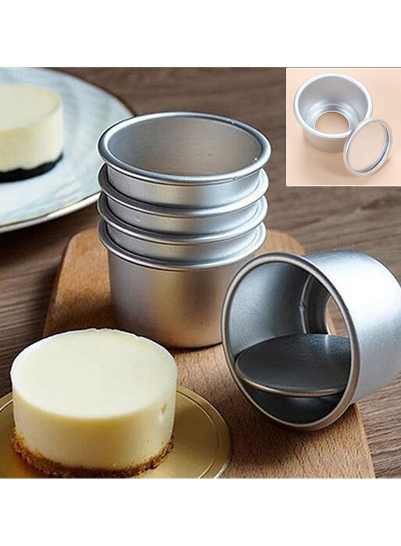 5pcs Non-Stick 2-Inch Round Mini Cake Pan with Removable Bottom - Perfect for Cheesecakes, Bread, Pizza, Chiffon, and Fondant - DIY Cooking Tool - Image 1