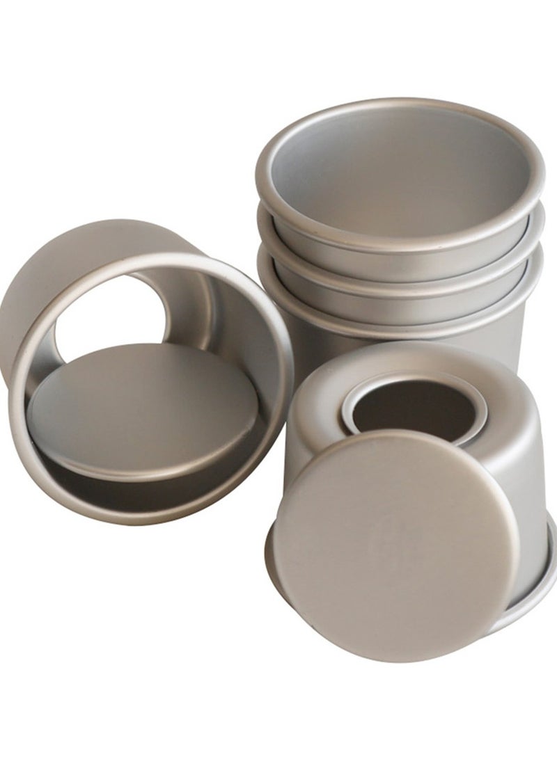 5pcs Non-Stick 2-Inch Round Mini Cake Pan with Removable Bottom - Perfect for Cheesecakes, Bread, Pizza, Chiffon, and Fondant - DIY Cooking Tool - Image 2