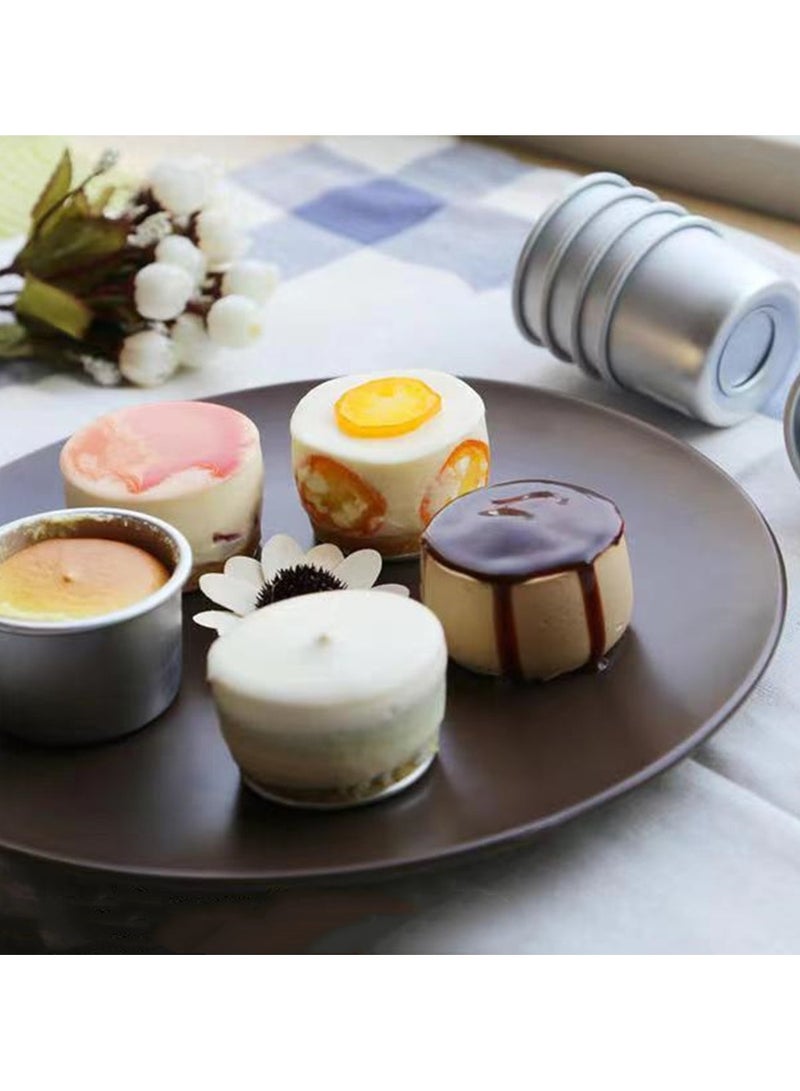 5pcs Non-Stick 2-Inch Round Mini Cake Pan with Removable Bottom - Perfect for Cheesecakes, Bread, Pizza, Chiffon, and Fondant - DIY Cooking Tool - Image 5