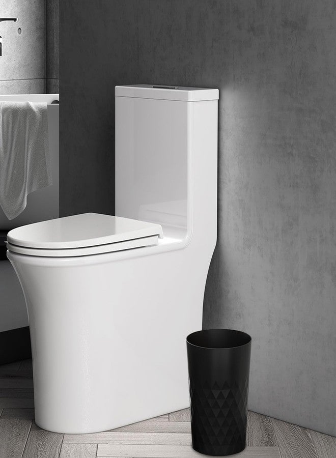JiatuA 3 Pack Small Trash Can with Trash Bags Bathroom Garbage Bin Round Plastic Waste Basket for Kitchen, Bedroom, Office, College Dorm, Craft Room, Black - Image 5