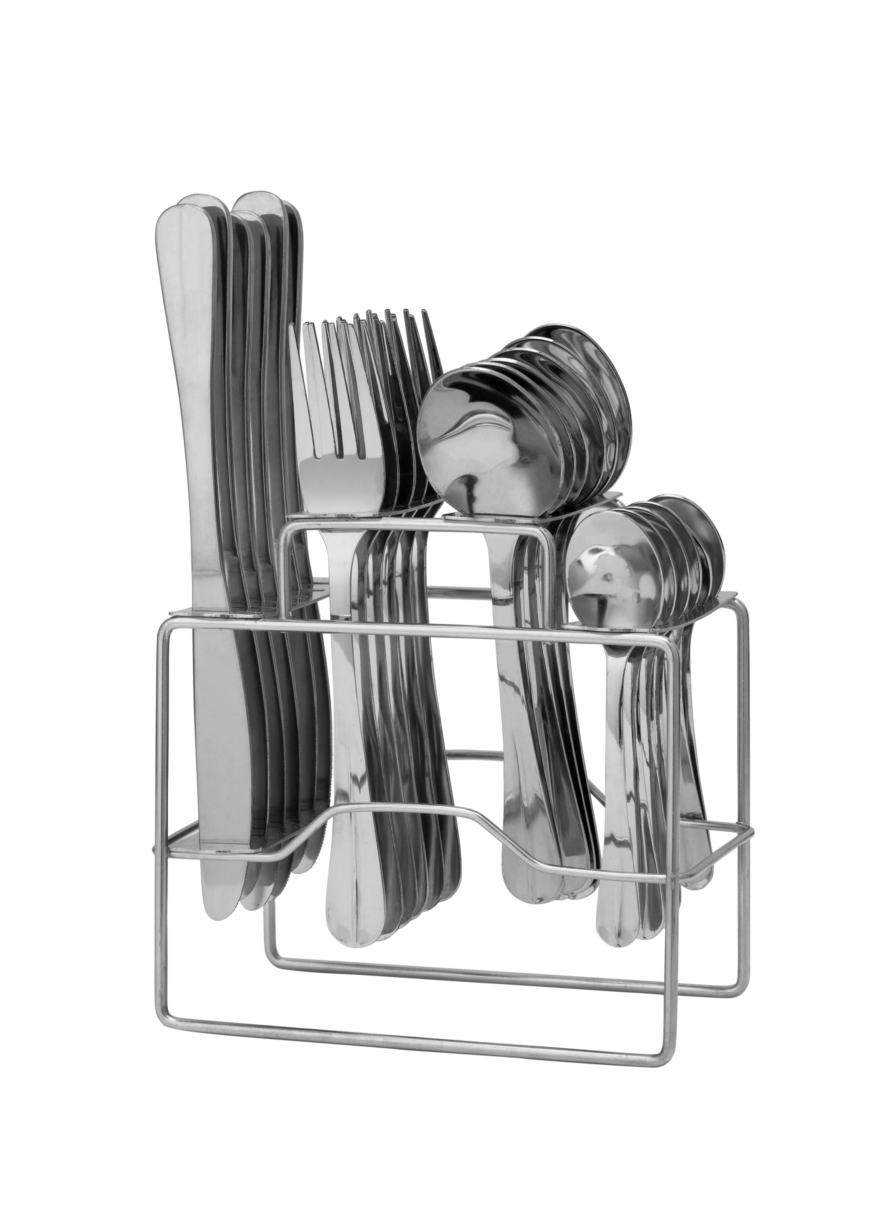 Delcasa Stainless Steel 24pcs Cutlery Set with stand DC2479 made in India 