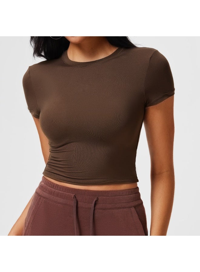 Yoga Compression Shirt Summer Women's Short Sleeve T-shirts Tees Sweatshirt Sportswear Woman Gym Sport Blouses Tops Yoga Clothes  - Image 1