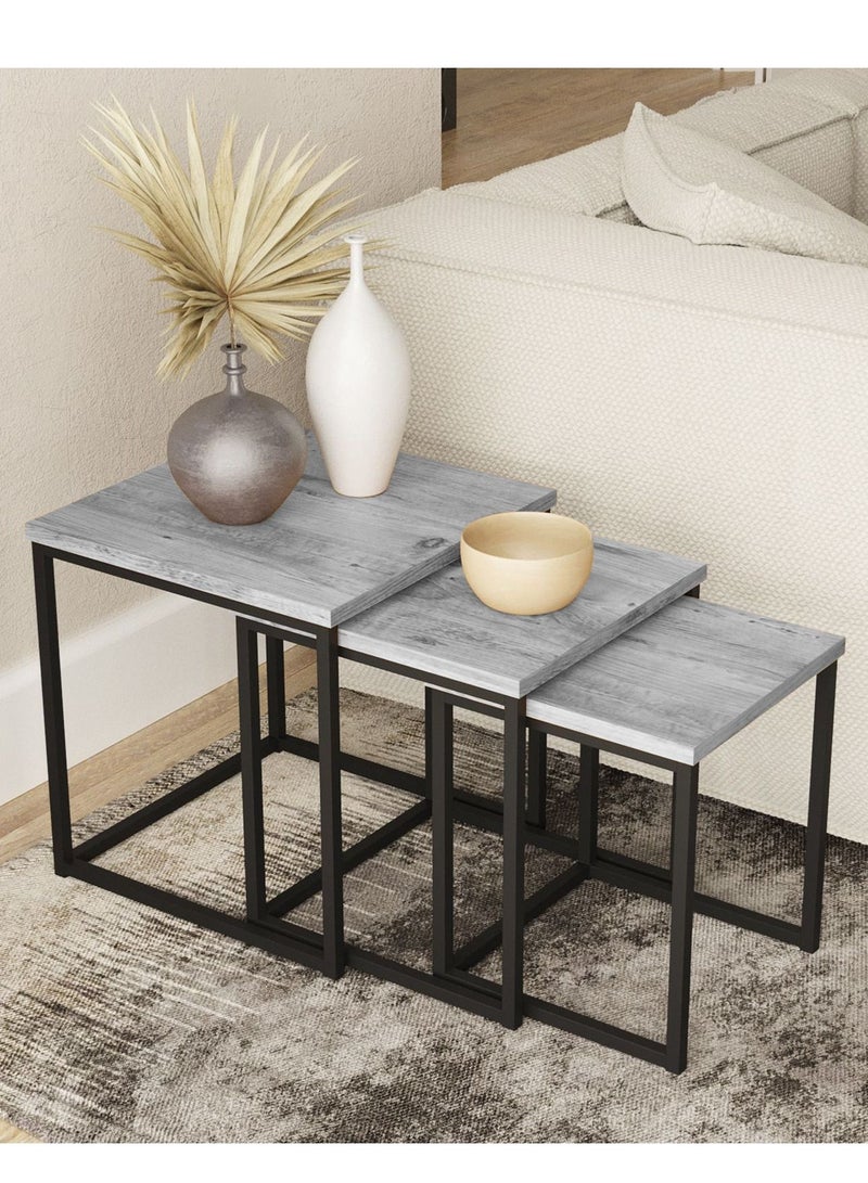 Home Gallery Metal Nesting Table 3-Piece - Image 3