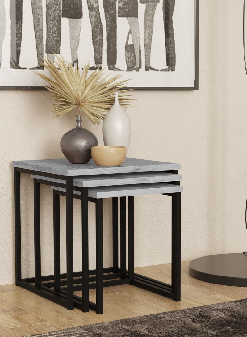 Home Gallery Metal Nesting Table 3-Piece - Image 1