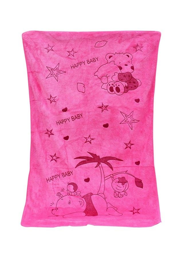 The Little Lookers Towel For Newborn Baby Kids; Super Soft Baby Bath Towel Set For Infants Bathing Accessories… (Dark Pink Large(60X105Cm))  - Image 1
