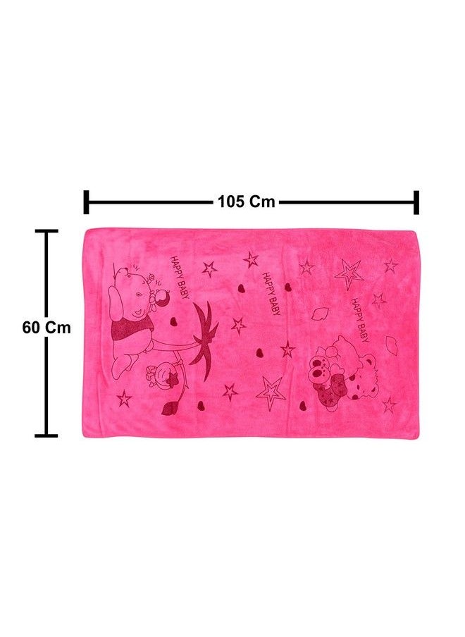 The Little Lookers Towel For Newborn Baby Kids; Super Soft Baby Bath Towel Set For Infants Bathing Accessories… (Dark Pink Large(60X105Cm))  - Image 4