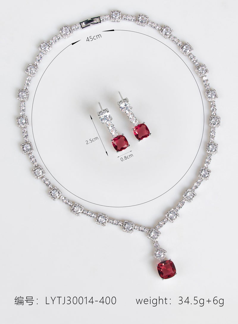 Mark Fairwhale Bridal Necklace Earrings Minimalist Set - Image 2