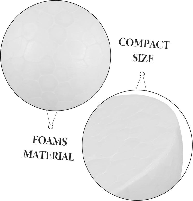 ADOCARN 22pcs DIY Foam Crafts Unfinished Foam Hemispheres Semicircular Balls Half Balls for Decorative Projects - Image 5
