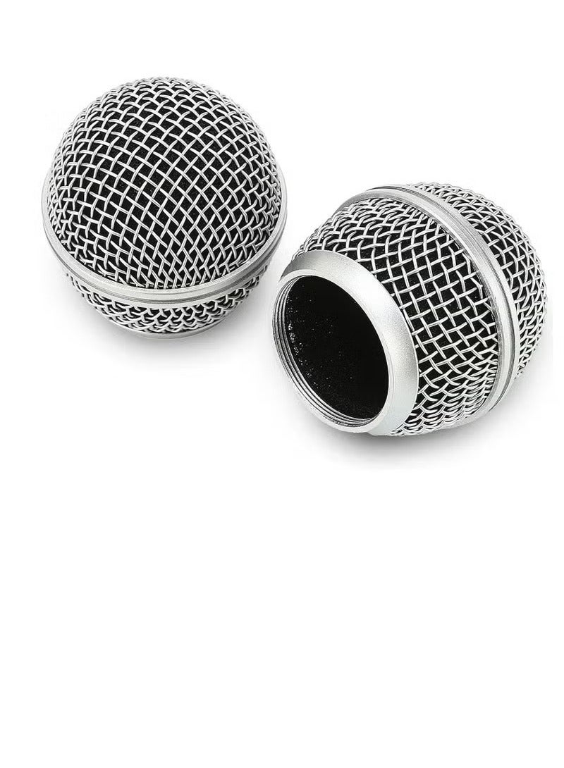 General Microphone Head Replace, Microphone Grille Ball with Inner Foam, Steel Mesh Replacement Microphone Grille Heads for Shure SM58 (4 Pack) Windscreens  - Image 2