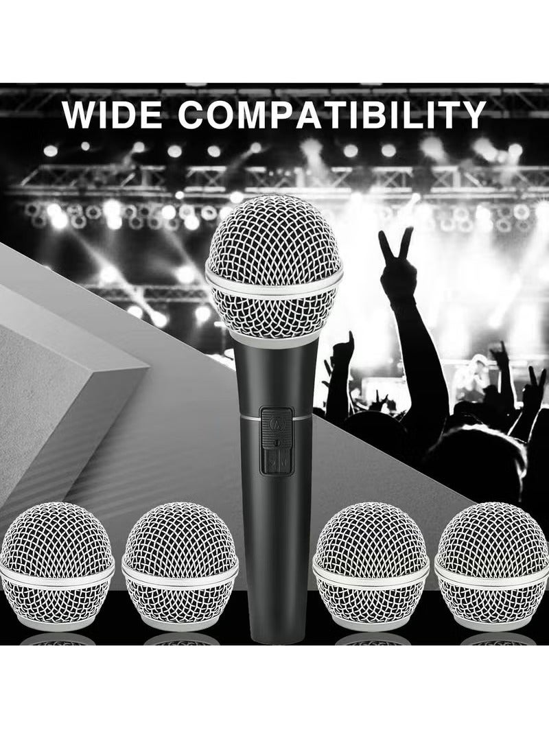 General Microphone Head Replace, Microphone Grille Ball with Inner Foam, Steel Mesh Replacement Microphone Grille Heads for Shure SM58 (4 Pack) Windscreens  - Image 4