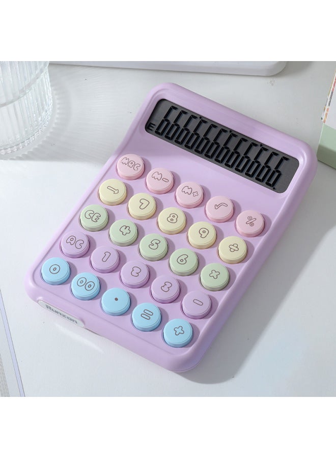 New High-value Mechanical Keyboard Calculator 12-digit Large Screen Portable Computer For Student Exam