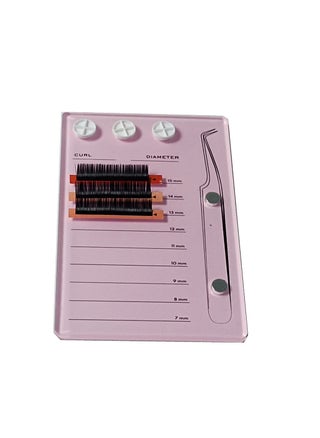 Eyelash Grafting Pallet, Acrylic Lash Tile holder, 7-15mm Scale Glue Cups Eyelash Extensions Storage Gasket Pads with Suction for Tweezers (pink) - pzsku/Z473CC0318167C530CAE8Z/45/_/1744137615/9172336b-8329-4f4e-b294-2bb0cfe445df