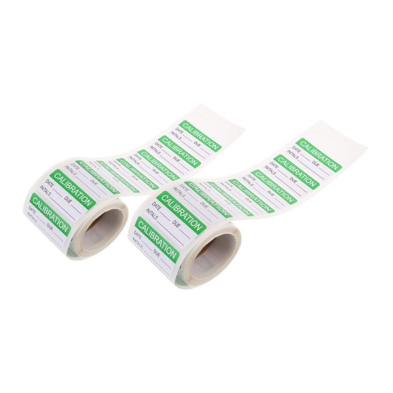 Self Adhesive Calibration Stickers 2 Rolls For Ground Transport Maintenance Inspection Write On Quality Control Labels - Image 2