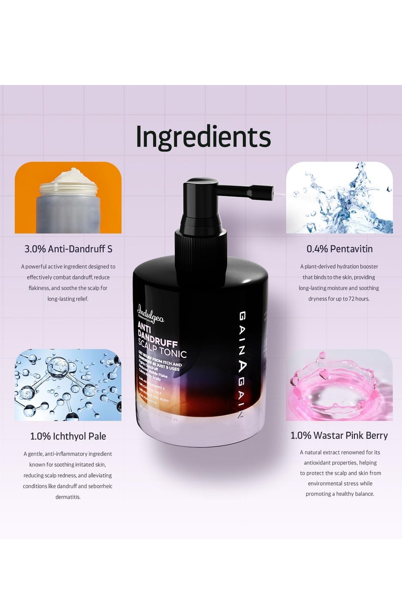 Indulgeo ESSENTIALS Essentials Anti Dandruff Scalp Tonic No Rinse Spray For Healthy Itch Free Scalp  50ML - Image 3