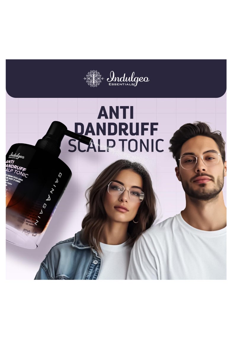 Indulgeo ESSENTIALS Essentials Anti Dandruff Scalp Tonic No Rinse Spray For Healthy Itch Free Scalp  50ML - Image 2