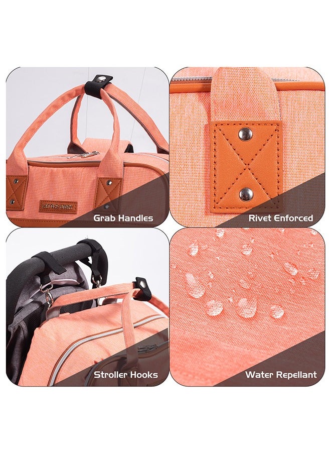 Little Story - 2In1 Diaper Bag With Sanitizer Bottle Keychain And Stroller Hooks - Pink - Image 1