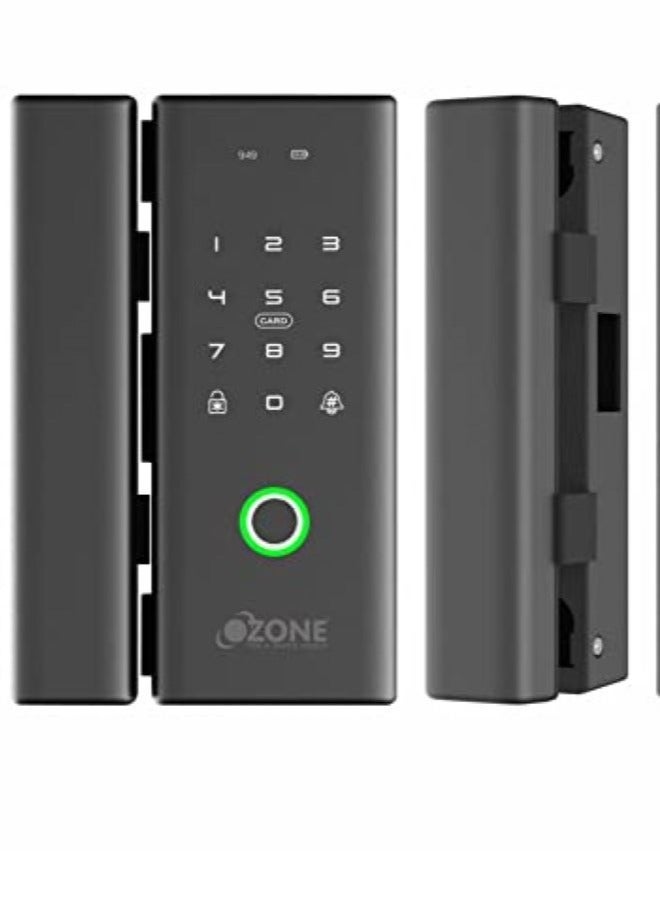 OZ-FGL-Life G2G Smart Lock for Glass Door with Fingerprint | RFID Card | Remote | Mobile Application | Anti-Theft Password | Automatic Locking | Smart Freeze | By Ozone India