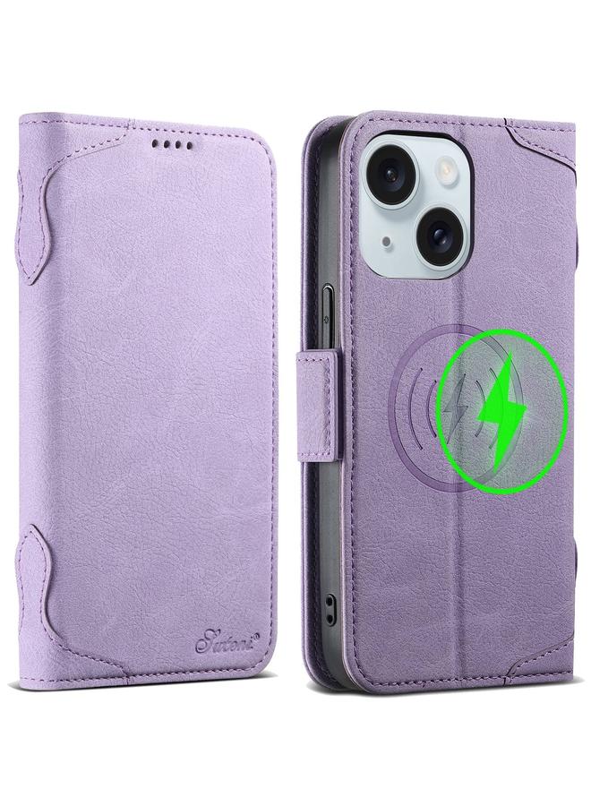 Suteni Case For iPhone 15 Plus SUTENI J07 Multifunctional Horizontal Flip Magsafe Leather Phone Case - Image 1