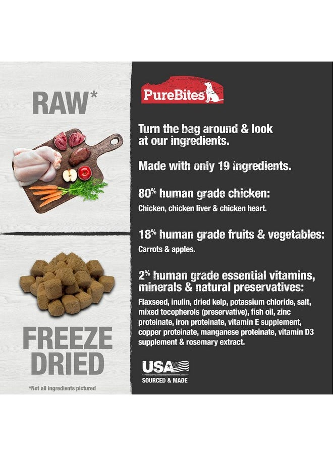 PUREBITES - PureBites Chicken Freeze Dried Dog Food • Topper, 19 Ingredients, Made in USA, 10oz - Image 1