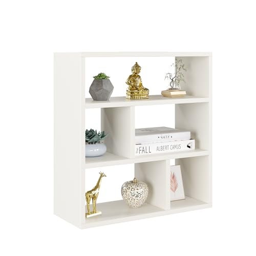 FURNEASER Enaya Multipurpose Wall Display Shelf for Living Room Hanging Corner Rack Floating Bookshelf & Shelf Organizer Stand (White) - Image 5