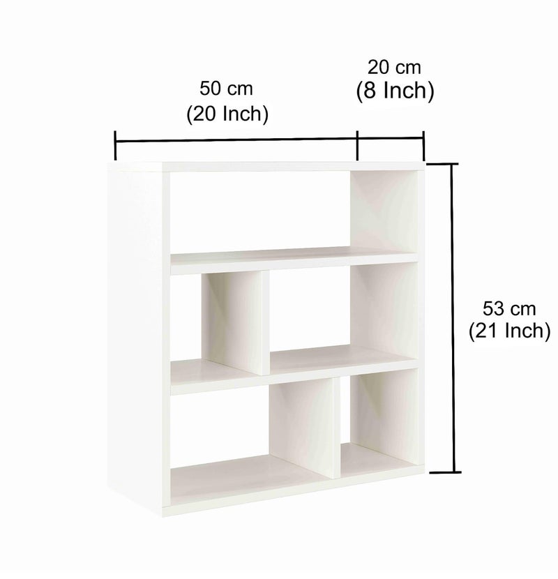 FURNEASER Enaya Multipurpose Wall Display Shelf for Living Room Hanging Corner Rack Floating Bookshelf & Shelf Organizer Stand (White) - Image 4