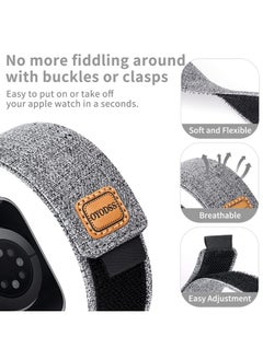 OYODSS Woven Fabric Cloth Band Compatible with Apple Watch Bands 38mm 40mm 41mm 42mm 44mm 45mm 49mm, Adjustable Breathable Sport Strap for iWatch Ultra Series 8/7/6/5/4/3/2/1 SE Women Men  - Image 1