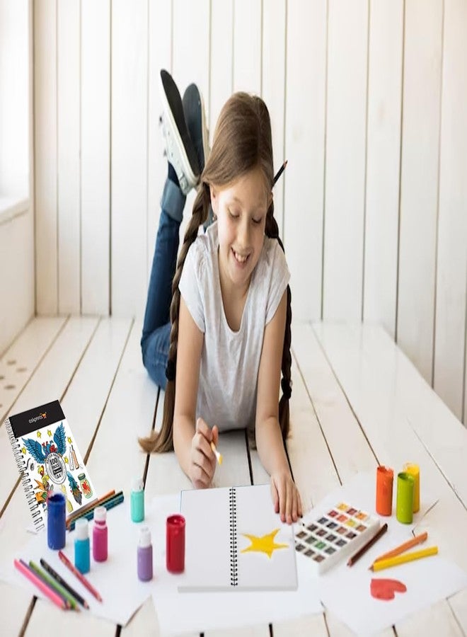 Askprints A4 Premium Sketch Book, Spiral Bound, 100 Pages (120g/m2), Acid-Free Drawing Paper, Ideal for Kids, Teens & Adults. - Image 2